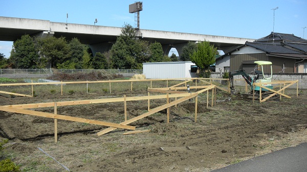 基礎工事中　壬生町