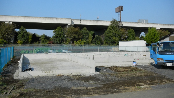 基礎工事中　壬生町