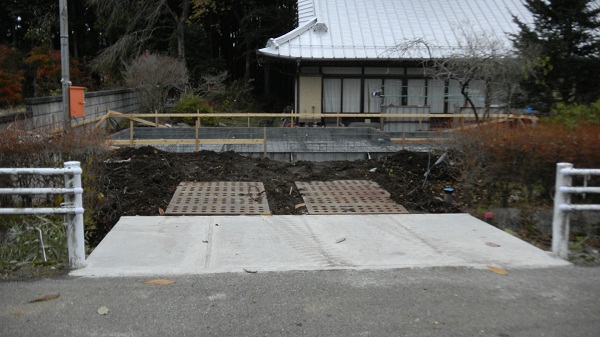 基礎工事中　日光市