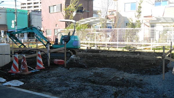 基礎工事中　宇都宮市