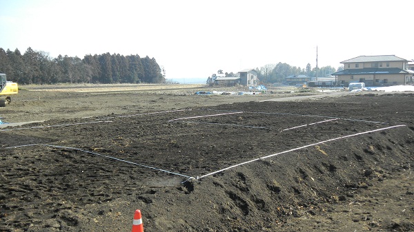 本日、地盤調査