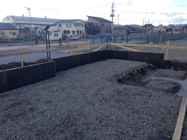 鹿沼市の基礎・建て方現場。