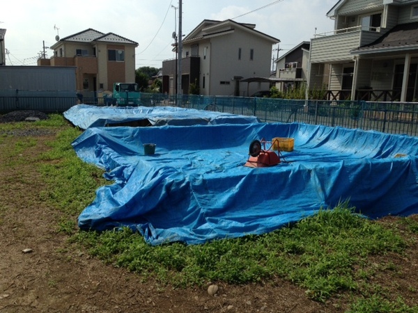 基礎工事中　宇都宮市