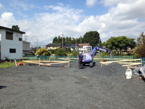 基礎工事中　鹿沼市