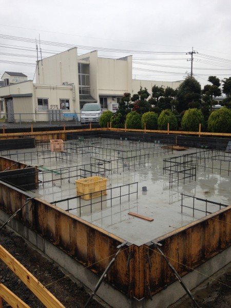 基礎工事中　栃木市