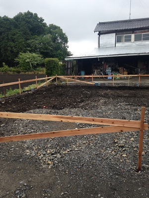 基礎工事中　鹿沼市