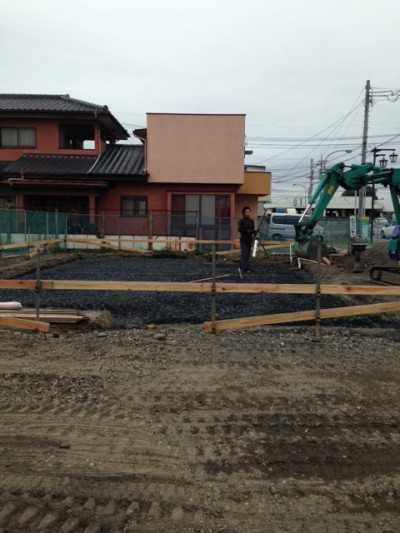 基礎工事中　鹿沼市