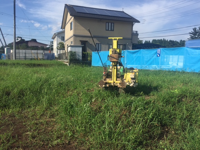 栃木建築社　宇都宮市　Ｓ様邸　地盤調査・草刈り作業