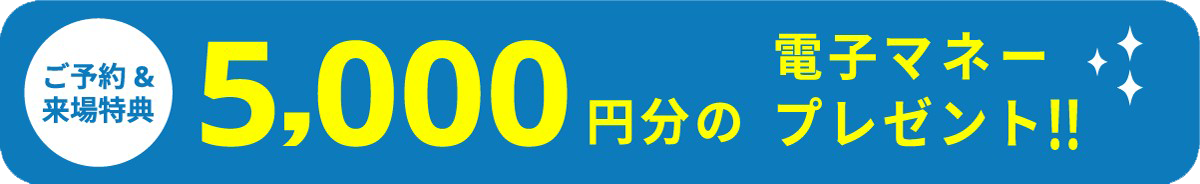 5,000円分の電子マネープレゼント！